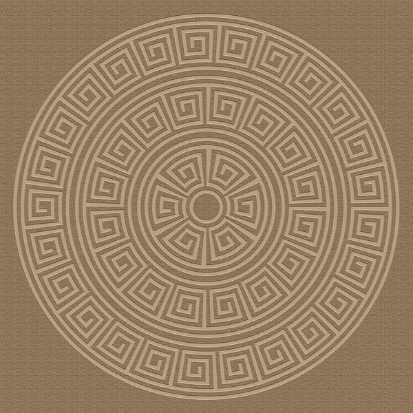 Greek Meander pattern. Modern abstract geometric art in gold by Dina Dankers