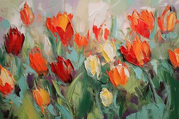 Tulipes abstraites sur Imagine