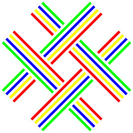 No Crossing | Open | S=2 | Color=4 | RGBY | Center=Red von Gerhard Haberern