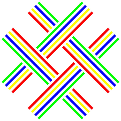 No Crossing | Open | S=2 | Color=4 | RGBY | Center=Red