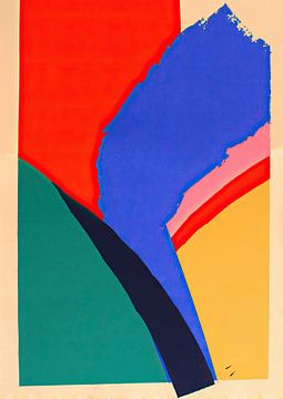 Colour contrast composition in blue and red by Niklas Maximilian