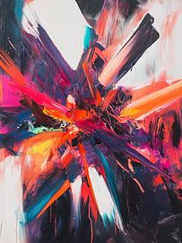 Explosion en rose, bleu et blanc sur artefacti