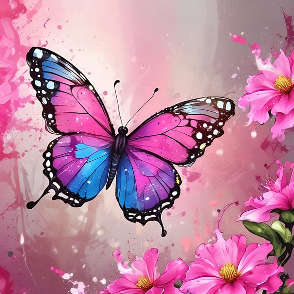 Farbenfroher Frühlingsbote: Die bezaubernde Erscheinung des pinken Schmetterlings von ButterflyPix