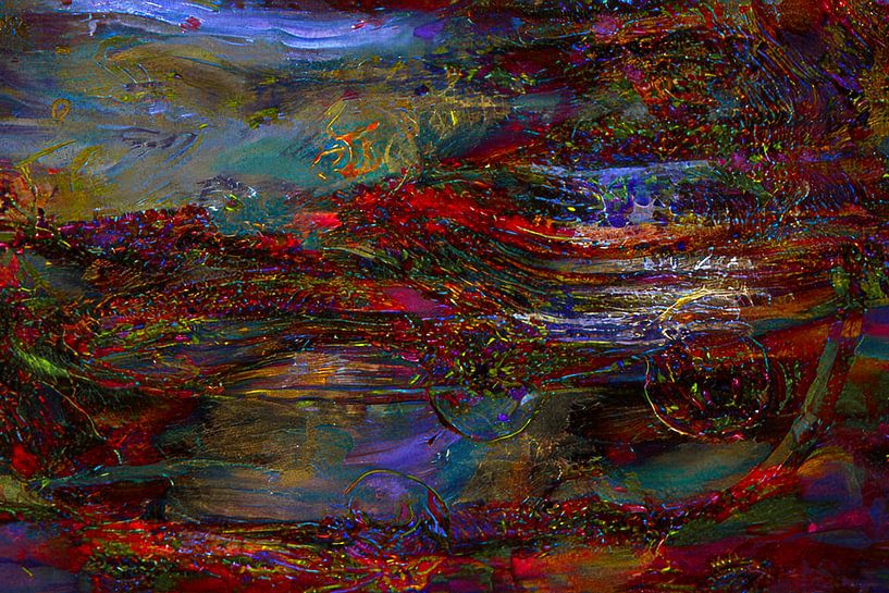 Herfststroom (Autumn Stream) van Photoart-Naegele