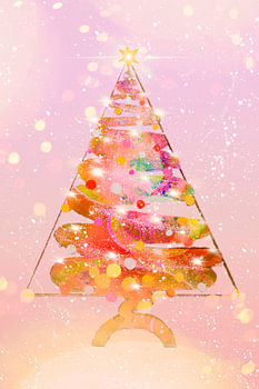 Arbre de Noël festif. Graphique.