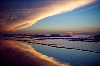 aan de kust.