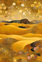 De Sahara Woestijn in de stijl van Gustav Klimt