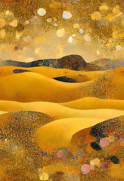 De Sahara Woestijn in de stijl van Gustav Klimt van Whale & Sons.