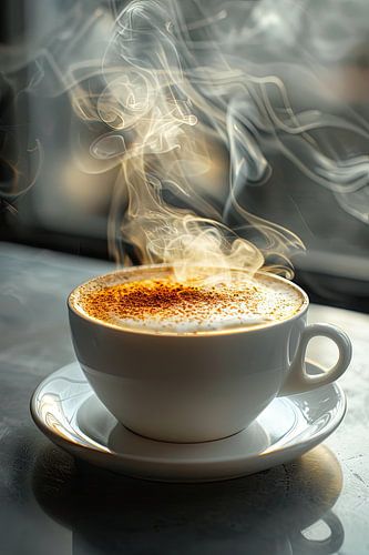 kop koffie of cappuccino drinken