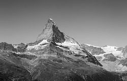 Le Cervin en noir et blanc