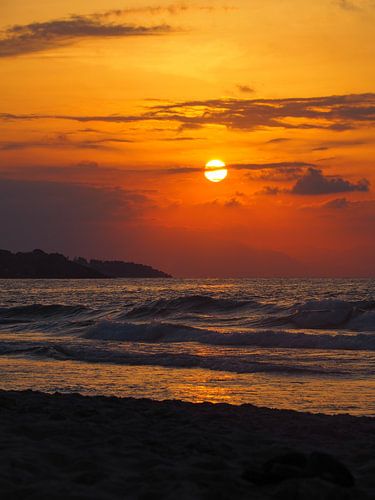 Sonnenuntergang am Strand in Sizilien