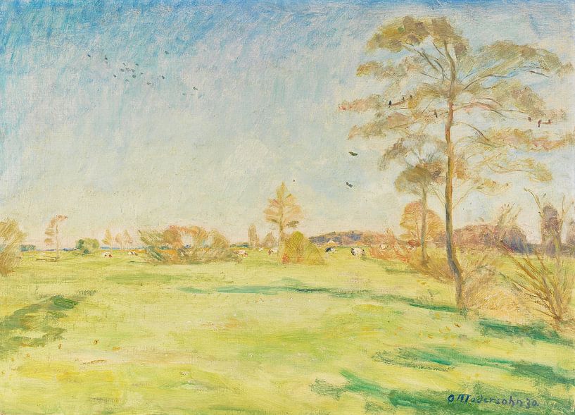 Wümmeland with cows, Otto Modersohn by Masterful Masters