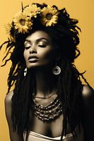 Hippie with dreadlocs