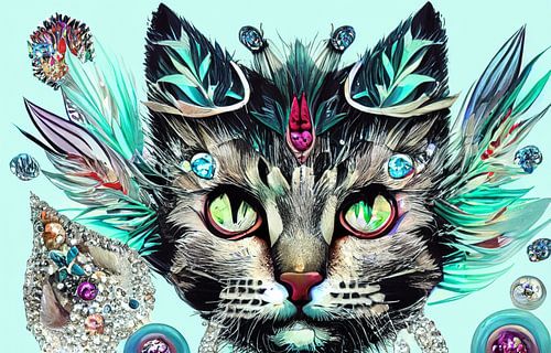 Moderne katten kunst 