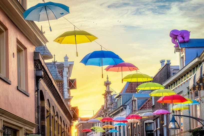 Die farbenfrohe Kleine Overstraat von Bram de Jong