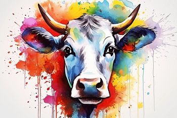 Kuh mit Farbe