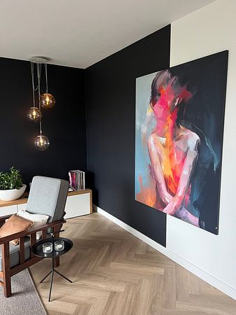 Super colourful figurative and abstract portrait