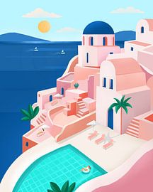 Tranquil Mediterranean Coastal Scene by Petra Lizde
