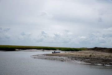 Paysage avec bateau dans un lac sur studio Arcis photography