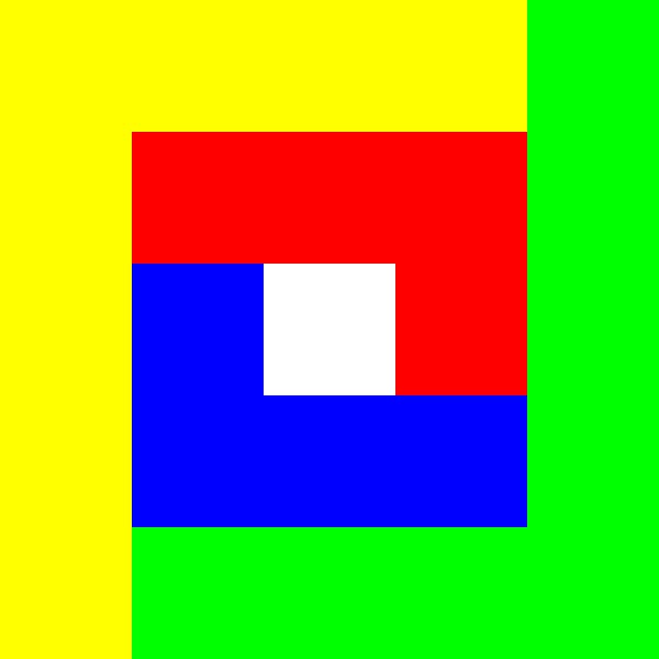 Permutation des couleurs | ID=05 | V=21 | 4xL-7 | RB-W par Gerhard Haberern