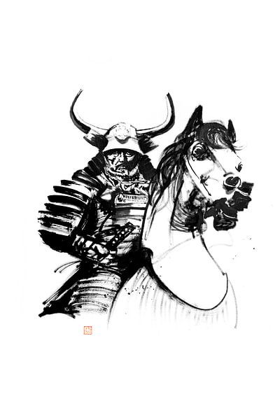 samurai horseback von Péchane Sumie
