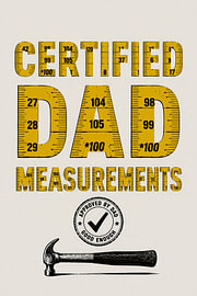 Certified Dad Measurements by Treechild