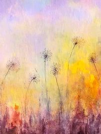 Peinture élégante de pissenlits