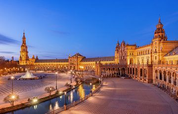 Plaza d'España, Sevilla, Andalucia, Spanje van Adelheid Smitt