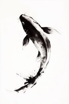Koivissen in zwart-wit - Dynamisch van Poster Art Shop