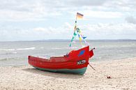 Fischerboot am Strand  in  Ahlbeck, Ahlbeck, Insel Usedom, Mecklenburg-Vorpommern, Deutschland, euro von Torsten Krüger Miniaturansicht