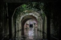 Binnendieze canals under the town of Den Bosch in Holland