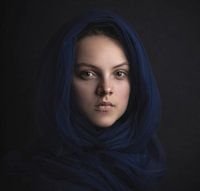 Wrapped in blue