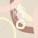 Abstract geometry in pastel colors. Organic shapes in beige, yellow, pink by Dina Dankers thumbnail