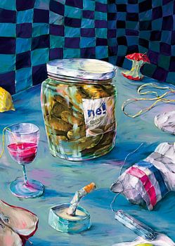 Messy Kitchen Table Still Life