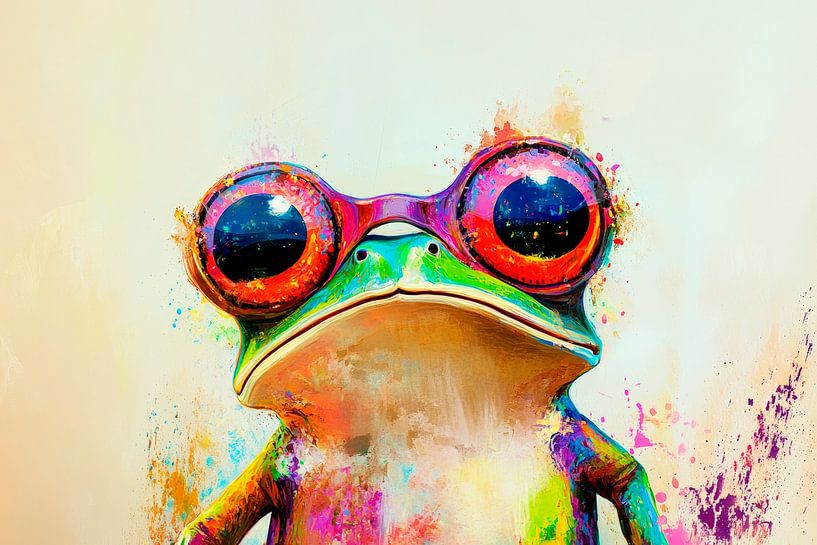 Lunettes colorées - Joie de vivre croassante par Poster Art Shop