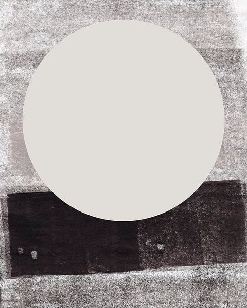 Ikigai. Ein neuer Anfang. Minimalistische abstrakte in schwarz und weiß von Dina Dankers