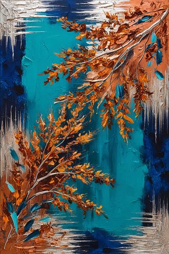 Kleurrijk abstract herfstontwerp met bladeren