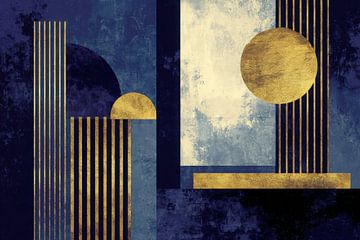 Art déco : or et bleu