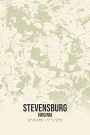 Alte Karte von Stevensburg (Virginia), USA. von Ortsdrucke