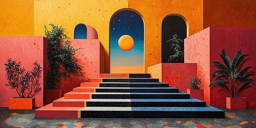 Surrealismus Innenarchitektur Architektur Design Geometrie von Niklas Maximilian