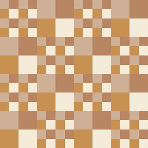 Ruit Abstract Goud Oker Beige