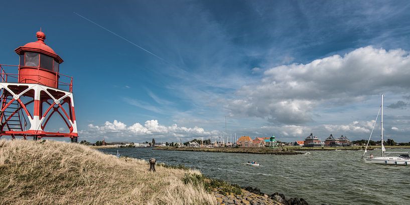 Entrance of the IJsselmeer harbour of Stavoren in Friesland by Harrie Muis