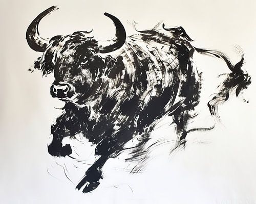 Schottische Highlander abstrakte Malerei