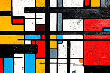 Abstract design met primaire kleuren van Imperial Art House