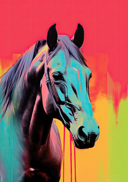 Pop Art Poster Horse by Niklas Maximilian