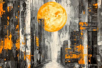 Stedelijk droomlandschap bij nacht van Poster Art Shop