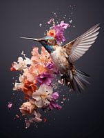 Vlucht van Verfijning - Hummingbird in Bloemenpracht