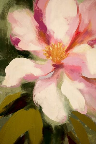 Moderne Abstrakte Kamelien Blüte - 1 von Floral Abstractions