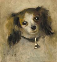 Hondenkop (1870) van Pierre-Auguste Renoir. Expressionisme, Franse kunst.