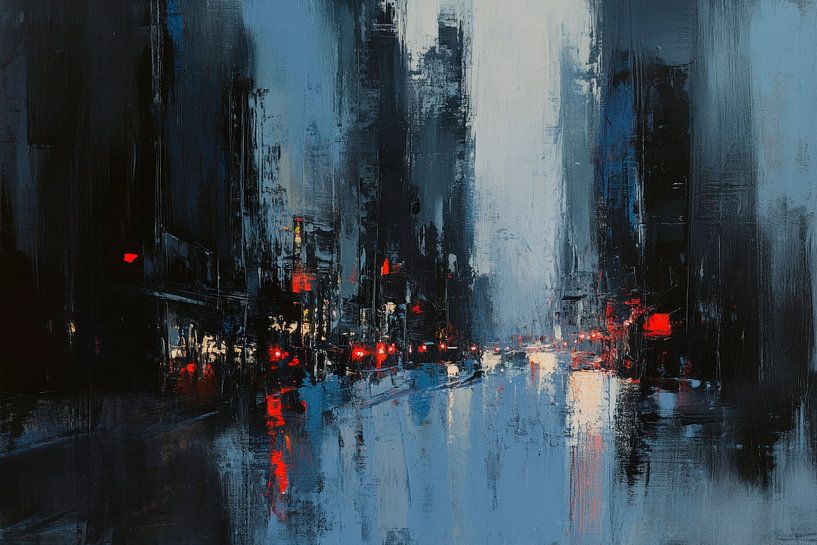 Éclairage nocturne urbain - Abstrait par Poster Art Shop